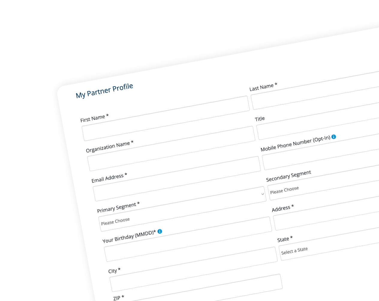 My Partner Profile form